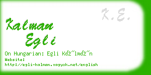 kalman egli business card